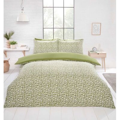 Rapport - Pebbles Geo - Green - Single - Quilt Cover Set Rapport - Pebbles Geo - Green - Single - Quilt Cover Set