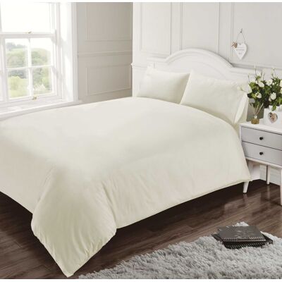 Rapport Home 400 Thread Count Cotton Quilt Cover in Cream Size: Double Cream Double Rapport Home 400 Thread Count Cotton Quilt Cover in Cream Size: Double Cream Double