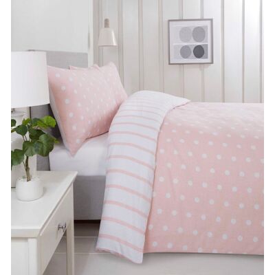 Rapport King Pink Spots And Stripes Duvet Cover - Bedding Set Rapport King Pink Spots And Stripes Duvet Cover - Bedding Set