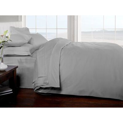 Rapport Home 200 Thread Count Cotton Quilt Cover in Silver Size: Super King Silver Super King Rapport Home 200 Thread Count Cotton Quilt Cover in Silver Size: Super King Silver Super King