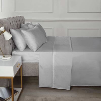 Rapport Home TH Percale Flat Sheet in Silver Size: Super King Silver Super King Rapport Home TH Percale Flat Sheet in Silver Size: Super King Silver Super King