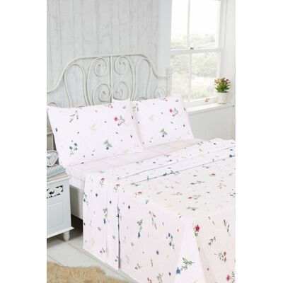Rapport Home Meadow Brushed Cotton Floral Sheet Set - Flat, Fitted & Pillowcase Size: King Multicolor King Rapport Home Meadow Brushed Cotton Floral Sheet Set - Flat, Fitted & Pillowcase Size: King Multicolor King