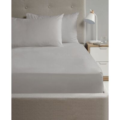 Rapport Home 56P Polycotton Flat Sheet in Silver Size: King Silver King Rapport Home 56P Polycotton Flat Sheet in Silver Size: King Silver King