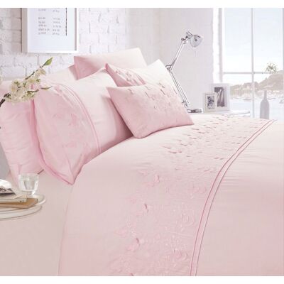 Rapport Belle Maison Papillon Blush Pink Luxury Embroidered Butterfly Duvet - Duvet Rapport Belle Maison Papillon Blush Pink Luxury Embroidered Butterfly Duvet - Duvet