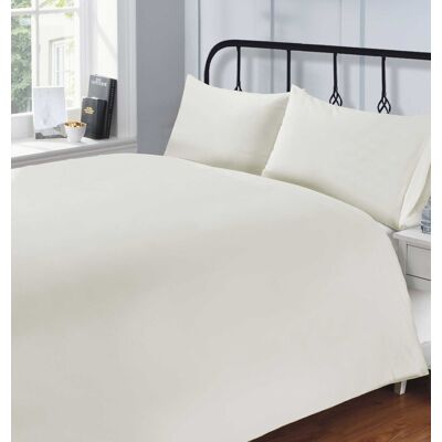 Rapport Home 200 Thread Count Cotton Quilt Cover in Cream Size: King Cream King Rapport Home 200 Thread Count Cotton Quilt Cover in Cream Size: King Cream King