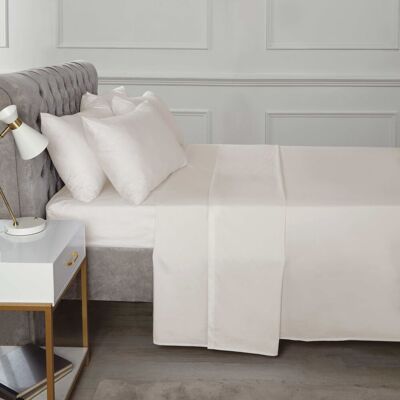 Rapport Home TH Percale Flat Sheet in Cream Size: King Cream King Rapport Home TH Percale Flat Sheet in Cream Size: King Cream King