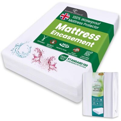 GAVENO CAVAILIA Encasement Mattress Protector in White Size: Super King White Super King GAVENO CAVAILIA Encasement Mattress Protector in White Size: Super King White Super King