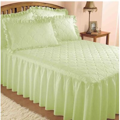 Chums Plain Quilted Bedspread with Pillow Shams sold separately in Green Size: King Green King Chums Plain Quilted Bedspread with Pillow Shams sold separately in Green Size: King Green King