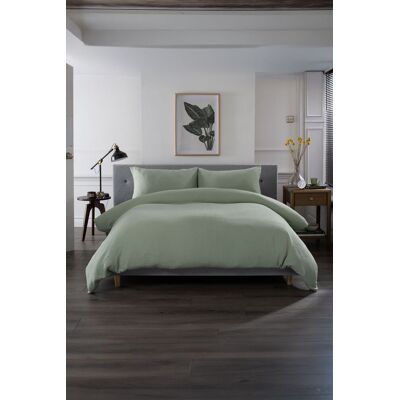 The Lyndon Company St Quentin 100% Cotton Reversible Duvet Bedlinen Deyongs 1846 in Green Size: Single Green Single The Lyndon Company St Quentin 100% Cotton Reversible Duvet Bedlinen Deyongs 1846 in Green Size: Single Green Single