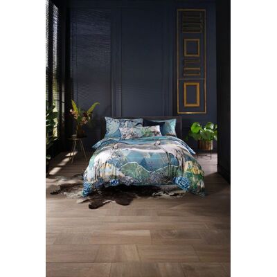 House of Norris Air, Earth & Water Duvet Set, Digitally Printed Cotton Size: Double Multicolor Double House of Norris Air, Earth & Water Duvet Set, Digitally Printed Cotton Size: Double Multicolor Double