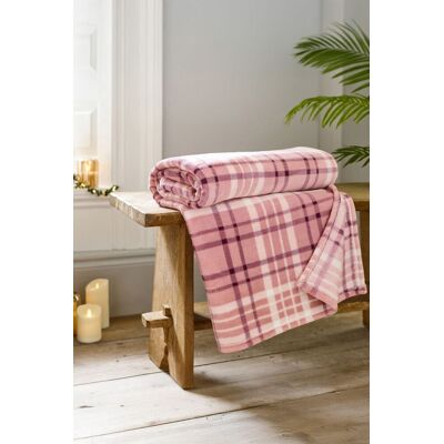Deyongs Snuggle Check Throw Blanket 140x180cm - Super Soft Coral Fleece - Printed Plaid Design 1846 in Pink Size: 140 cm x 180 cm Pink 140 cm x 180 cm Deyongs Snuggle Check Throw Blanket 140x180cm - Super Soft Coral Fleece - Printed Plaid Design 1846 in Pink Size: 140 cm x 180 cm Pink 140 cm x 180 cm