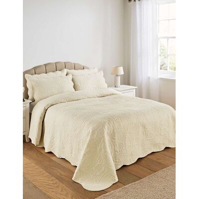 Chums Olivia Quilted Bedspread Set Includes FREE Quilted Pillowsham(s) in Ecru Size: Single Ecru Single Chums Olivia Quilted Bedspread Set Includes FREE Quilted Pillowsham(s) in Ecru Size: Single Ecru Single