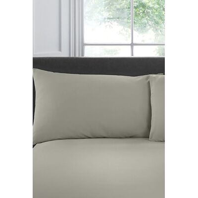 Appletree Silver Cotton Percale Pillow Case - Housewife Size Appletree Silver Cotton Percale Pillow Case - Housewife Size