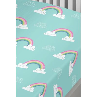 Bedlam Rainbow Unicorn Childrens Fitted Sheet - Fitted Sheet Bedlam Rainbow Unicorn Childrens Fitted Sheet - Fitted Sheet