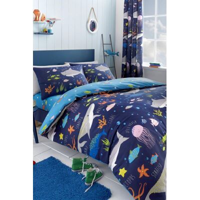Bedlam Sea Life Kids Glow In The Dark Duvet Cover Set - Duvet Cover Set Bedlam Sea Life Kids Glow In The Dark Duvet Cover Set - Duvet Cover Set