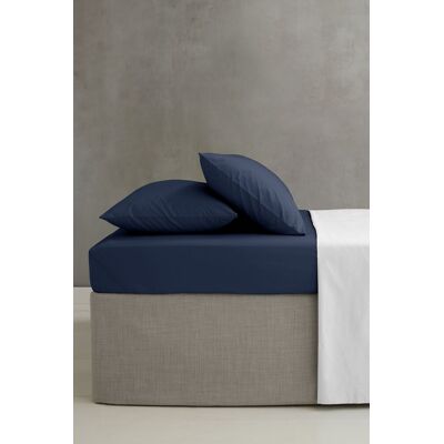 Catherine Lansfield 'Easy Iron Percale' Combed Polycotton 25cm Depth Sheet in Navy Size: King Fitted Navy King Fitted Catherine Lansfield 'Easy Iron Percale' Combed Polycotton 25cm Depth Sheet in Navy Size: King Fitted Navy King Fitted