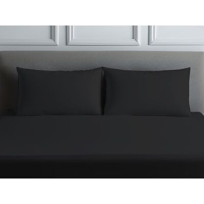 Snug City Luxury 200TC Housewife Pillowcase Pair Soft Feel in Black Size: Standard Pillow Case Black Standard Pillow Case Snug City Luxury 200TC Housewife Pillowcase Pair Soft Feel in Black Size: Standard Pillow Case Black Standard Pillow Case