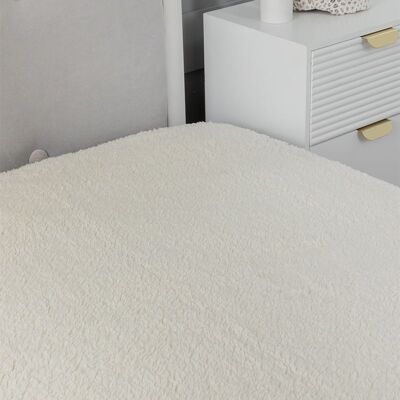 Snug City 12 Inch Deep Super Soft Feel Cosy Fleece Mattress Protector Underblanket Fitted Sheet in White Size: Cot Bed White Cot Bed Snug City 12 Inch Deep Super Soft Feel Cosy Fleece Mattress Protector Underblanket Fitted Sheet in White Size: Cot Bed White Cot Bed