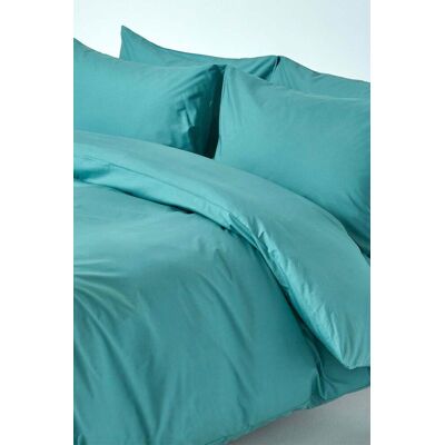 Homescapes Teal Egyptian Cotton Single Duvet Cover - Duvet Cover Homescapes Teal Egyptian Cotton Single Duvet Cover - Duvet Cover