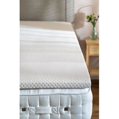 Soak&Sleep 4.5cm Memory Foam Mattress Topper in Natural Size: Double Natural Double Soak&Sleep 4.5cm Memory Foam Mattress Topper in Natural Size: Double Natural Double