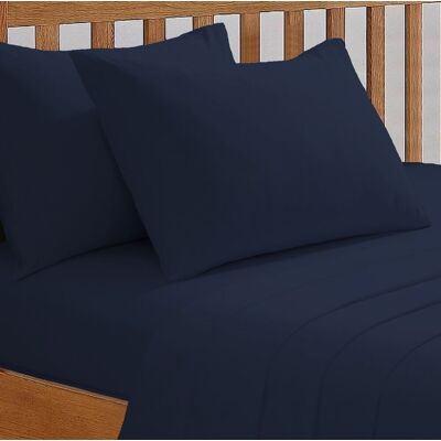 Smart Living Luxury Non-Iron Easy CarePolycotton 32cm Deep Fitted Bedsheet in Navy Size: Super King Fitted Navy Super King Fitted Smart Living Luxury Non-Iron Easy CarePolycotton 32cm Deep Fitted Bedsheet in Navy Size: Super King Fitted Navy Super King Fitted
