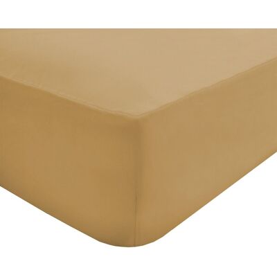 Smart Living Luxury Non-Iron Easy Care Polycotton 30cm Deep Fitted Bedsheet in Gold Size: Single Gold Single Smart Living Luxury Non-Iron Easy Care Polycotton 30cm Deep Fitted Bedsheet in Gold Size: Single Gold Single