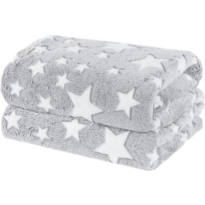 Wicked Gizmos Starry Night Glow in the Dark Blanket - Pink in Grey Grey Wicked Gizmos Starry Night Glow in the Dark Blanket - Pink in Grey Grey