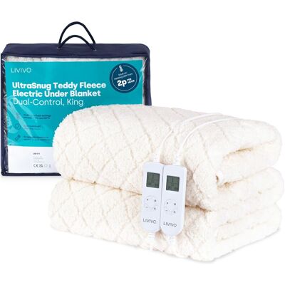 LIVIVO Teddy Fleece Electric Blanket - Electric Blanket for Warmth and Comfort LIVIVO Teddy Fleece Electric Blanket - Electric Blanket for Warmth and Comfort