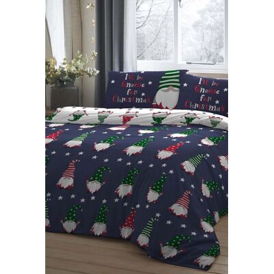 Fusion Gnome For Christmas 100% Cotton Duvet Cover Set - Single Fusion Gnome For Christmas 100% Cotton Duvet Cover Set - Single