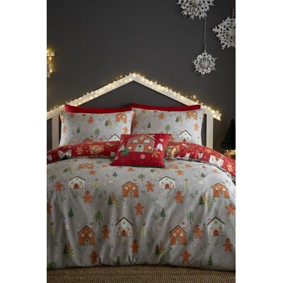 Bedlam Gingerbread House Reversible Christmas Duvet Cover Set - Duvet Cover Set Bedlam Gingerbread House Reversible Christmas Duvet Cover Set - Duvet Cover Set