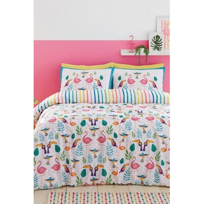 Fusion Tropical Flamingo Duvet Cover Bedding Set - Bedding Set Fusion Tropical Flamingo Duvet Cover Bedding Set - Bedding Set