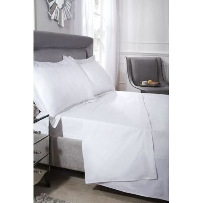 New Edge Blinds 400 Thread Count Cotton Collection Flat Sheet in White Size: Super King White Super King New Edge Blinds 400 Thread Count Cotton Collection Flat Sheet in White Size: Super King White Super King