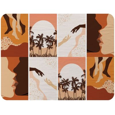 Benjamin Tate Design abstract & floral collages, landscape scenes Designer Blanket in Natural Size: 120 cm x 150 cm Natural 120 cm x 150 cm Benjamin Tate Design abstract & floral collages, landscape scenes Designer Blanket in Natural Size: 120 cm x 150 cm Natural 120 cm x 150 cm