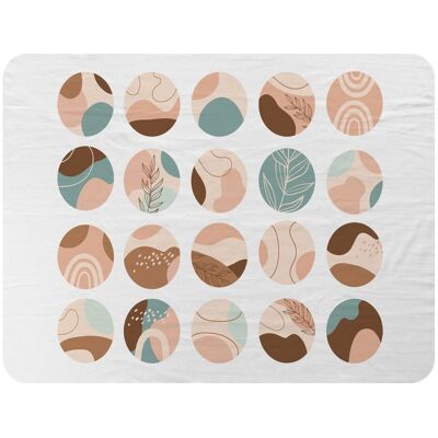 Benjamin Tate Design Round texture & floral icons in pastel colours Designer Blanket in Natural Size: 120 cm x 150 cm Natural 120 cm x 150 cm Benjamin Tate Design Round texture & floral icons in pastel colours Designer Blanket in Natural Size: 120 cm x 150 cm Natural 120 cm x 150 cm