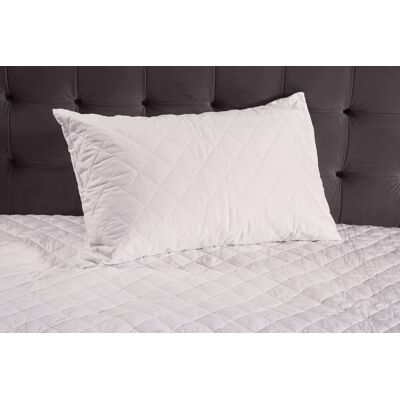 The Linen Consultancy 'TLC 5 Star Hotel Concept' Pure Cotton Quilted Mattress & Pillow Protector Set in White Size: Single White Single The Linen Consultancy 'TLC 5 Star Hotel Concept' Pure Cotton Quilted Mattress & Pillow Protector Set in White Size: Single White Single