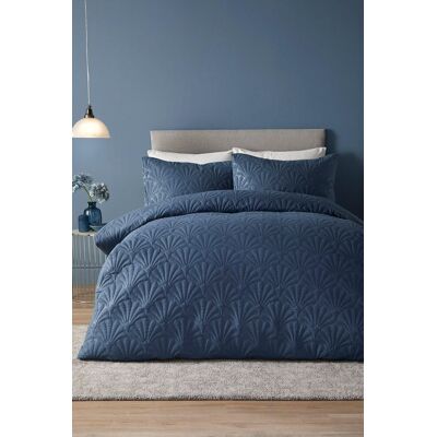 Serene Cavali Super Soft Duvet Cover Bedding Set - Dark Blue Serene Cavali Super Soft Duvet Cover Bedding Set - Dark Blue