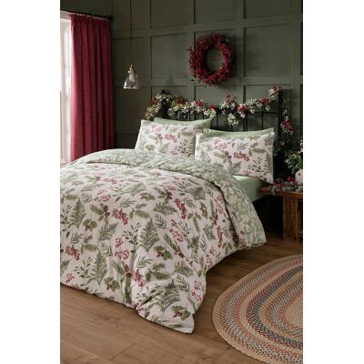 Dreams & Drapes Green Brushed Cotton Duvet Cover Bedding Set Dreams & Drapes Green Brushed Cotton Duvet Cover Bedding Set