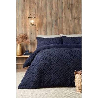 Fusion Romo Fleece and Sherpa Duvet Cover Bedding Set Navy Fusion Romo Fleece and Sherpa Duvet Cover Bedding Set Navy