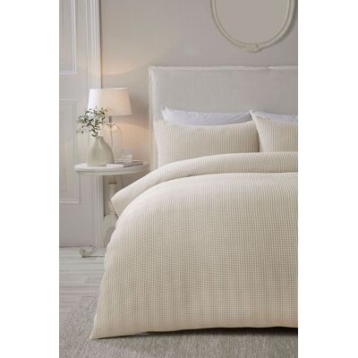 Serene Lindly Textured Waffle Duvet Cover Bedding Set - Bedding Set Serene Lindly Textured Waffle Duvet Cover Bedding Set - Bedding Set