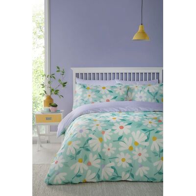 Fusion Daisy Floral Reversible Duvet Cover Bedding Set Duck Egg - Bedding Set Fusion Daisy Floral Reversible Duvet Cover Bedding Set Duck Egg - Bedding Set