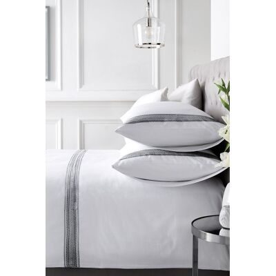 Appletree Black Embroidered Duvet Cover Set Appletree Black Embroidered Duvet Cover Set