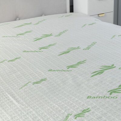 Snug City Bamboo Waterproof Mattress Protector Soft Touch 40CM Deep Pocket in Green Size: Double Green Double Snug City Bamboo Waterproof Mattress Protector Soft Touch 40CM Deep Pocket in Green Size: Double Green Double