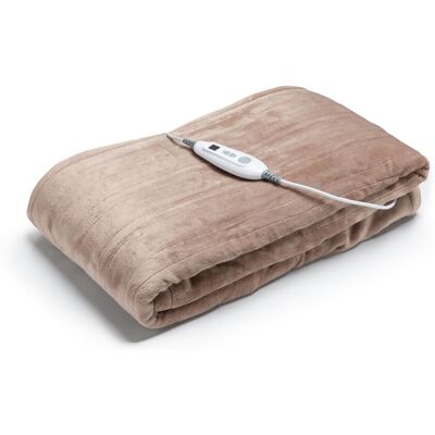 Snug City Electric Heated Over Blanket Throw 6 Heat Settings Machine Washable Soft Touch in Tan Size: 130 cm x 180 cm Tan 130 cm x 180 cm Snug City Electric Heated Over Blanket Throw 6 Heat Settings Machine Washable Soft Touch in Tan Size: 130 cm x 180 cm Tan 130 cm x 180 cm