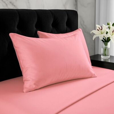 Snug City Microfibre Soft Touch Plain Dyed Housewife Pillowcase Pair in Pink Pink Snug City Microfibre Soft Touch Plain Dyed Housewife Pillowcase Pair in Pink Pink