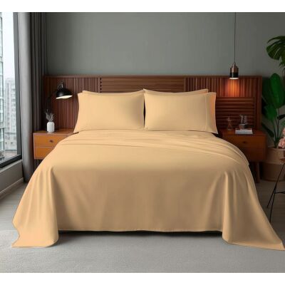 Snug City Microfibre Soft Touch Flat Sheet Plain Dyed Bed Linen in Beige Size: Single Flat Beige Single Flat Snug City Microfibre Soft Touch Flat Sheet Plain Dyed Bed Linen in Beige Size: Single Flat Beige Single Flat