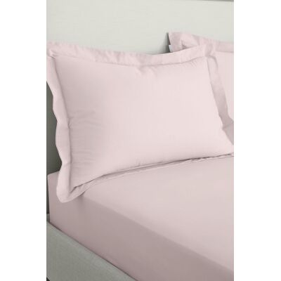Bianca - 200 Thread Count Cotton Percale Oxford - Pink - One Size Pillowcase Bianca - 200 Thread Count Cotton Percale Oxford - Pink - One Size Pillowcase