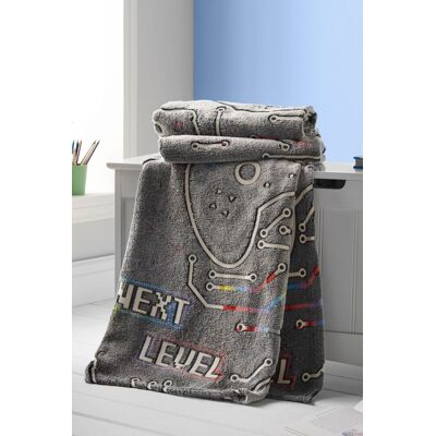 Catherine Lansfield Game Over Fleece Glow in the Dark 130cm x 170cm Throw - throw Catherine Lansfield Game Over Fleece Glow in the Dark 130cm x 170cm Throw - throw