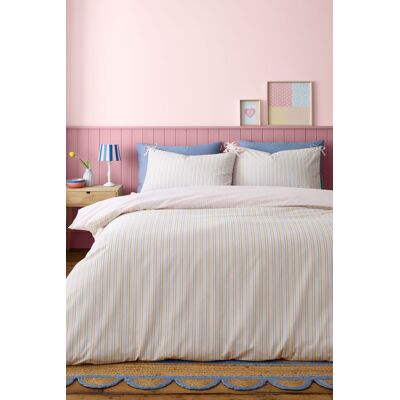 Catherine Lansfield Brighton Stripe Reversible Duvet Cover Set - Bedding Catherine Lansfield Brighton Stripe Reversible Duvet Cover Set - Bedding