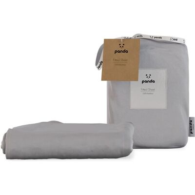 Panda London - 100% Bamboo - Mid Grey - Fitted Sheet Panda London - 100% Bamboo - Mid Grey - Fitted Sheet