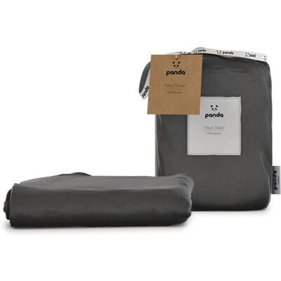 Panda London Panda 100% Bamboo Bedding - dark grey - Small Double - Fitted Sheet Panda London Panda 100% Bamboo Bedding - dark grey - Small Double - Fitted Sheet